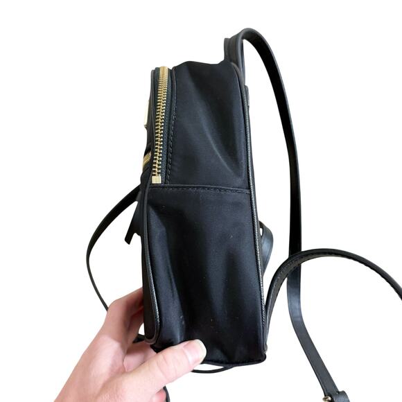 Kate Spade Black Mini Backpack Purse EUC Nylon Zip Top Adjustable Straps main image 6